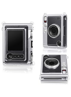 VKL Protective Camera Clear Case for Fujifilm Instax Mini EVO Camera - Crystal Hard PVC Cover with Removable Shoulder Strap (Clear)  - Image 3