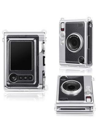 Protective Camera Clear Case for Fujifilm Instax Mini EVO Camera - Crystal Hard PVC Cover with Removable Shoulder Strap (Clear) - view 3