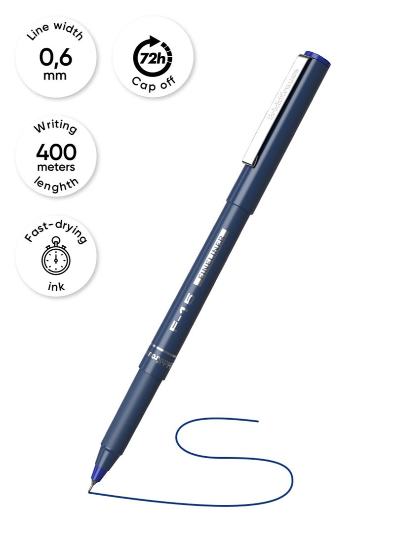 ErichKrause Set of 3 Fineliner F-15 Stick Classic, ink color: blue, black, red (blister 3 pcs.)  - Image 4