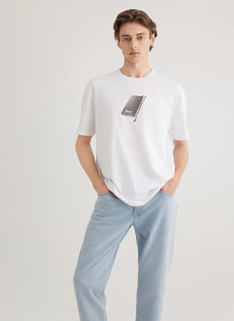 MAVI Printed White T-Shirt