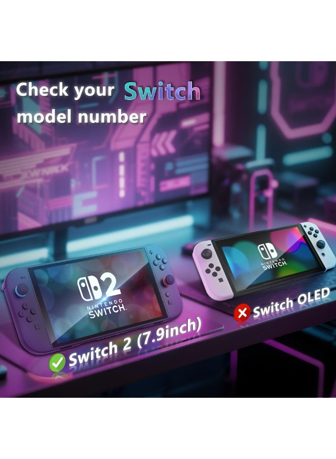 إكس ليفيل واقي شاشة من 3 قطع لجهاز نينتندو سويتش 2 (2025)، سهل التركيب مع إطار توجيه، واقي زجاجي فائق الوضوح، صلابة 9H، مقاوم للخدش، ملحقات لجهاز سويتش 2. - Image 3