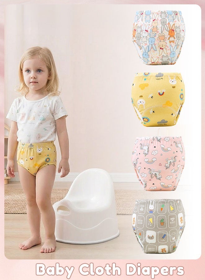 Sharpdo 4-Pieces Baby Potty Training Pants, Breathable Potty Training Underwear, Toddler Training Underwear for Boy and Girls, Size 100 / 110 - Image 2