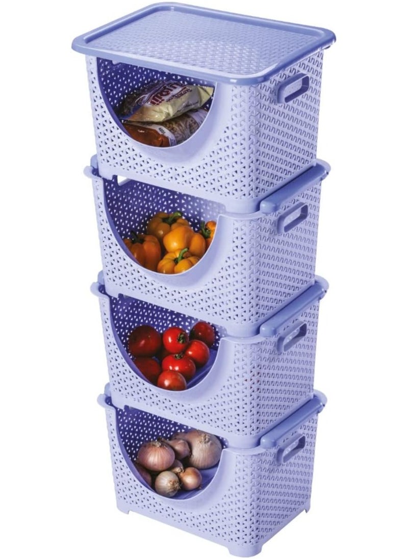 El Watania - ELWATANAYA PLASTIC TURKISH TURBO 4 SHELVES - Light purple - Image 1