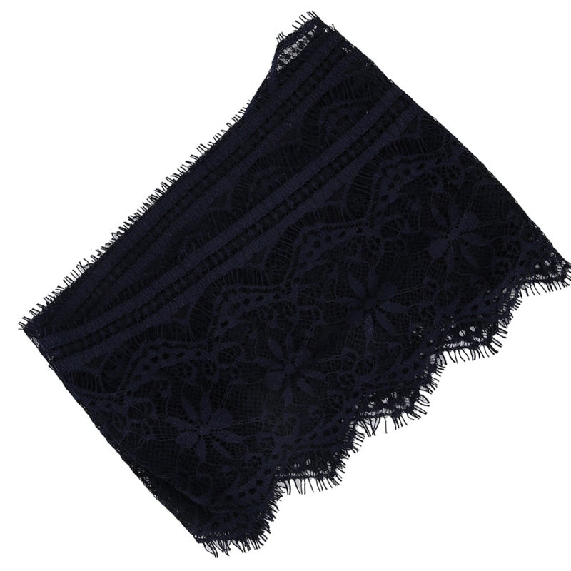 14.5cm Polyester Silk Clothing Embroidery Lace DIY Dress Crafts Fabric Clothes DecorationNavy - Image 3
