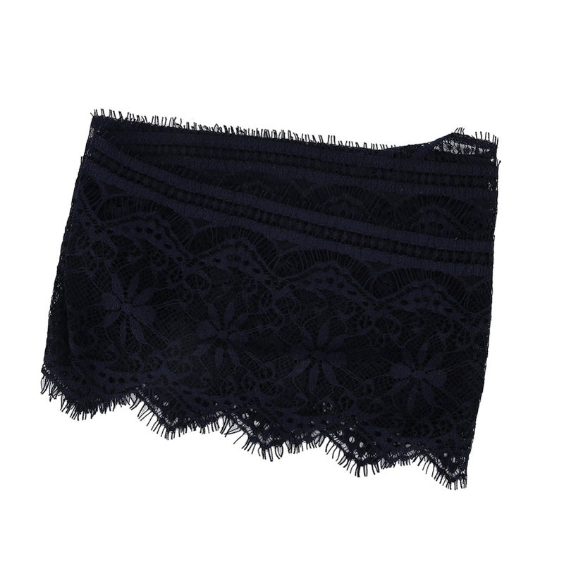 14.5cm Polyester Silk Clothing Embroidery Lace DIY Dress Crafts Fabric Clothes DecorationNavy - Image 1