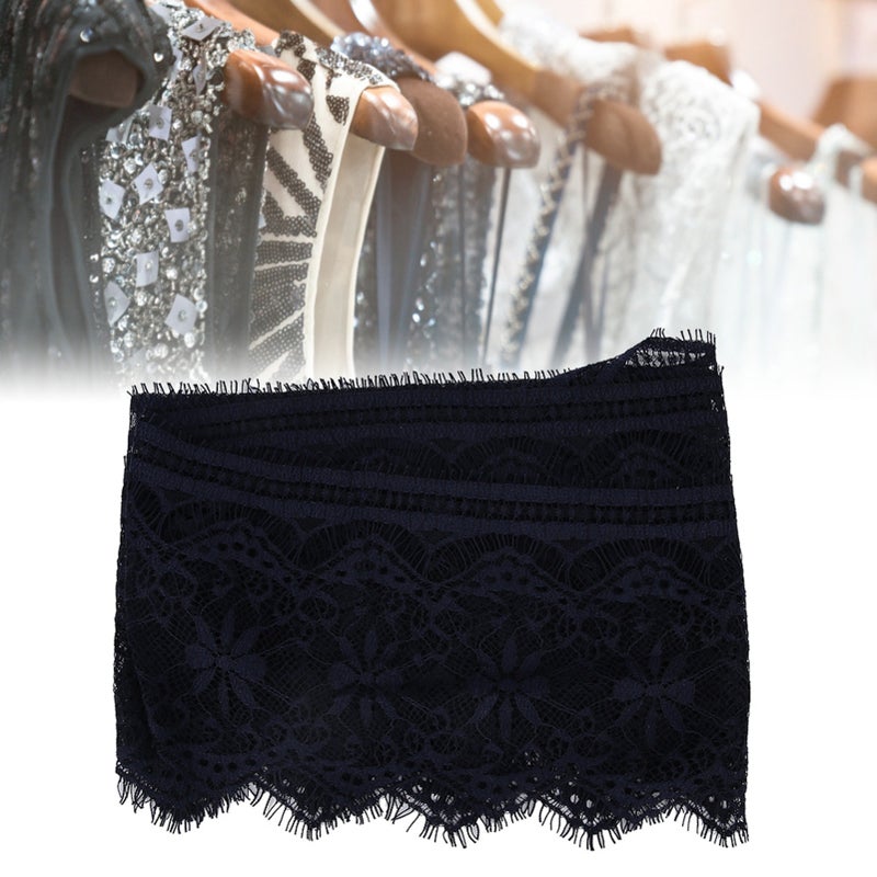 14.5cm Polyester Silk Clothing Embroidery Lace DIY Dress Crafts Fabric Clothes DecorationNavy - Image 5