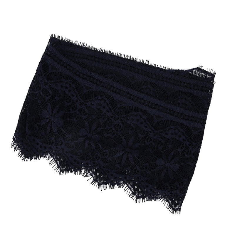 14.5cm Polyester Silk Clothing Embroidery Lace DIY Dress Crafts Fabric Clothes DecorationNavy - Image 2