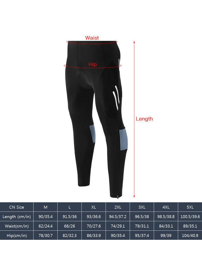 NIBEMINENT Men's Padded Long Bicycle Compression Tights Breathable Pant  - Image 5