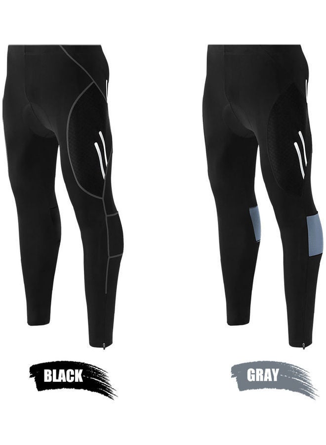 NIBEMINENT Men's Padded Long Bicycle Compression Tights Breathable Pant  - Image 2