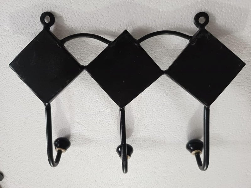 Shiv Kripa Blue Pottery Shiv KRIPA Traditional Handcrafted Ceramic Wall Hooks 6x6inch - Image 3