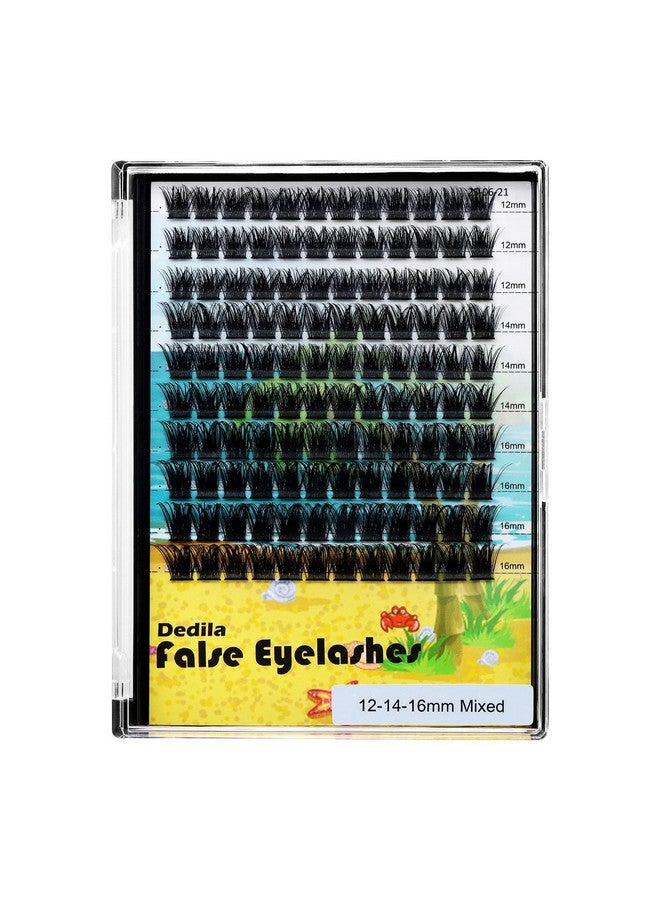 ديدلا مجموعة رموش صناعية فردية من  Large Pack Cluster Eyelash Extensions ذات سيقان عريضة ومجعدة ومختلطة 10-12-14-16 مم /12-14-16 مم /14-16-18 مم مجموعة رموش صناعية فردية ذات حجم كبير (مختلطة 12-14-16 مم) - Image 1