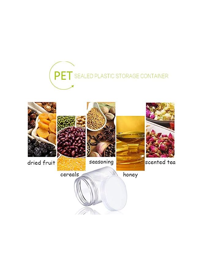 IAF Pack 7.1oz/210ml Refillable Empty Slime Containers with Lids Round Clear Jars,Wide-Mouth Plastic Slime Storage Favor Jars for Crafts,Dry Food,Peanut Butter,Honey and Jam Storage - Image 5