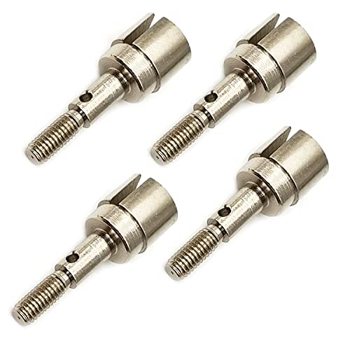DEVMO 4Pack Metal Wheel Stub Axle Shafts Adapter Drive Axle Cup 02033 Compatible with HSP Redcat Exceed 94123 94111 110 RC Car Buggy Truck - Image 1
