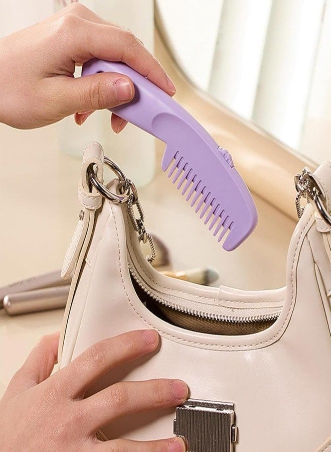 MOKVEE Multifunctional Hair Thinning Comb with Scissors - Professional Texturizing & Hair Cutting Tool for Women, Home & Salon Use (PURPLE) - Image 3