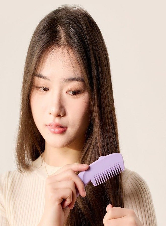 MOKVEE Multifunctional Hair Thinning Comb with Scissors - Professional Texturizing & Hair Cutting Tool for Women, Home & Salon Use (PURPLE) - Image 4