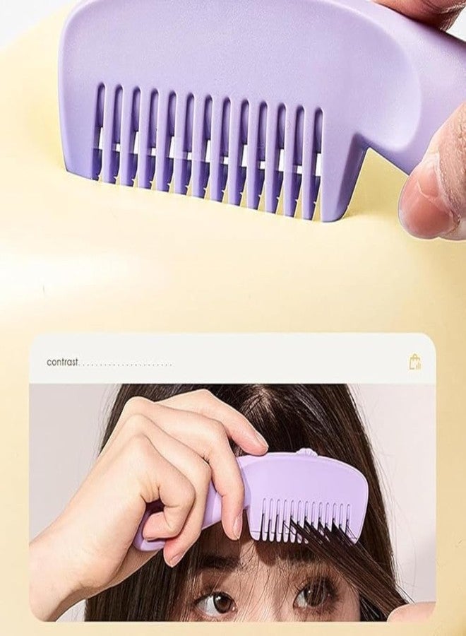 MOKVEE Multifunctional Hair Thinning Comb with Scissors - Professional Texturizing & Hair Cutting Tool for Women, Home & Salon Use (PURPLE) - Image 5