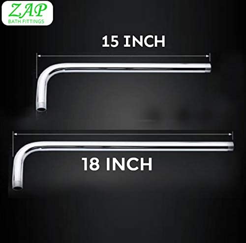 ZAP ZAP Hexa Ultra Slim 304-Grade Stainless Steel 4 Inch Circular Shower Over Head Shower with Arm Combo (15 Inch) - Image 5