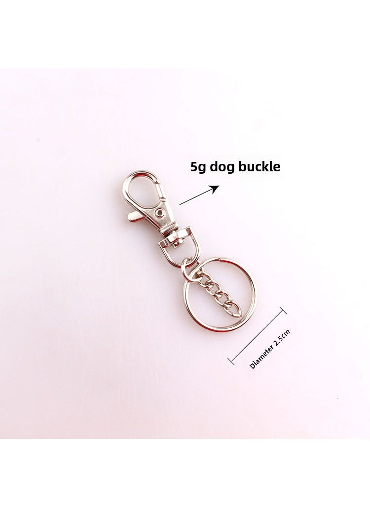 Generic New Metal Keychain DIY Kit - Lobster Clasp Charms Dog buckle three-piece set 