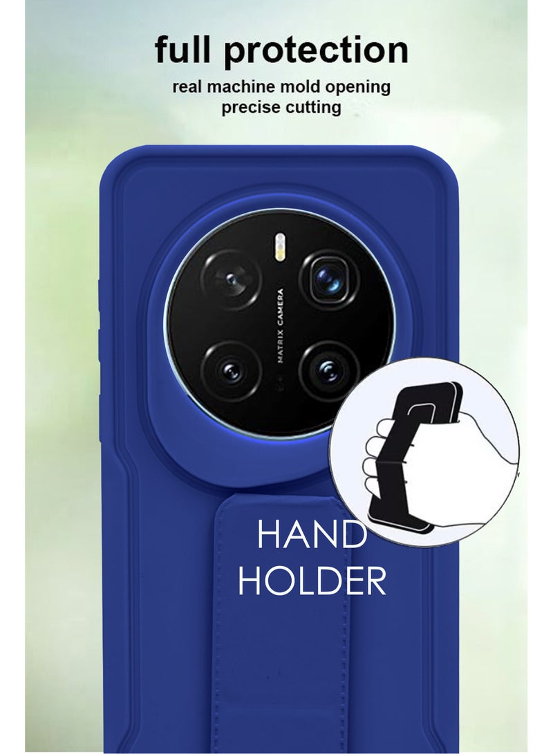 غطاء خلفي مضاد للصدمات من السيليكون الصلب مع حماية من الصدمات لجهاز For Honor Magic7 Pro - أزرق بحري - Image 4
