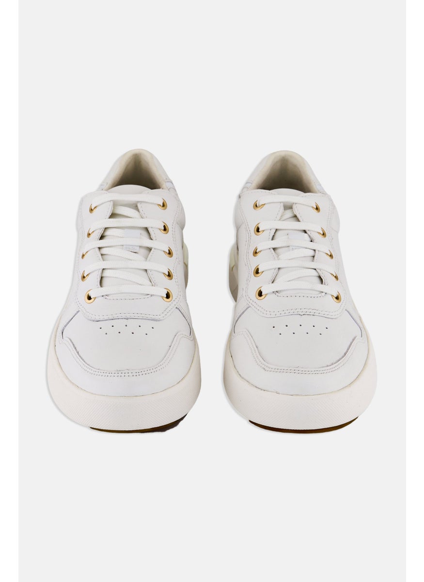 GEOX Men Leather Lace Up Shoes, White  - Image 4