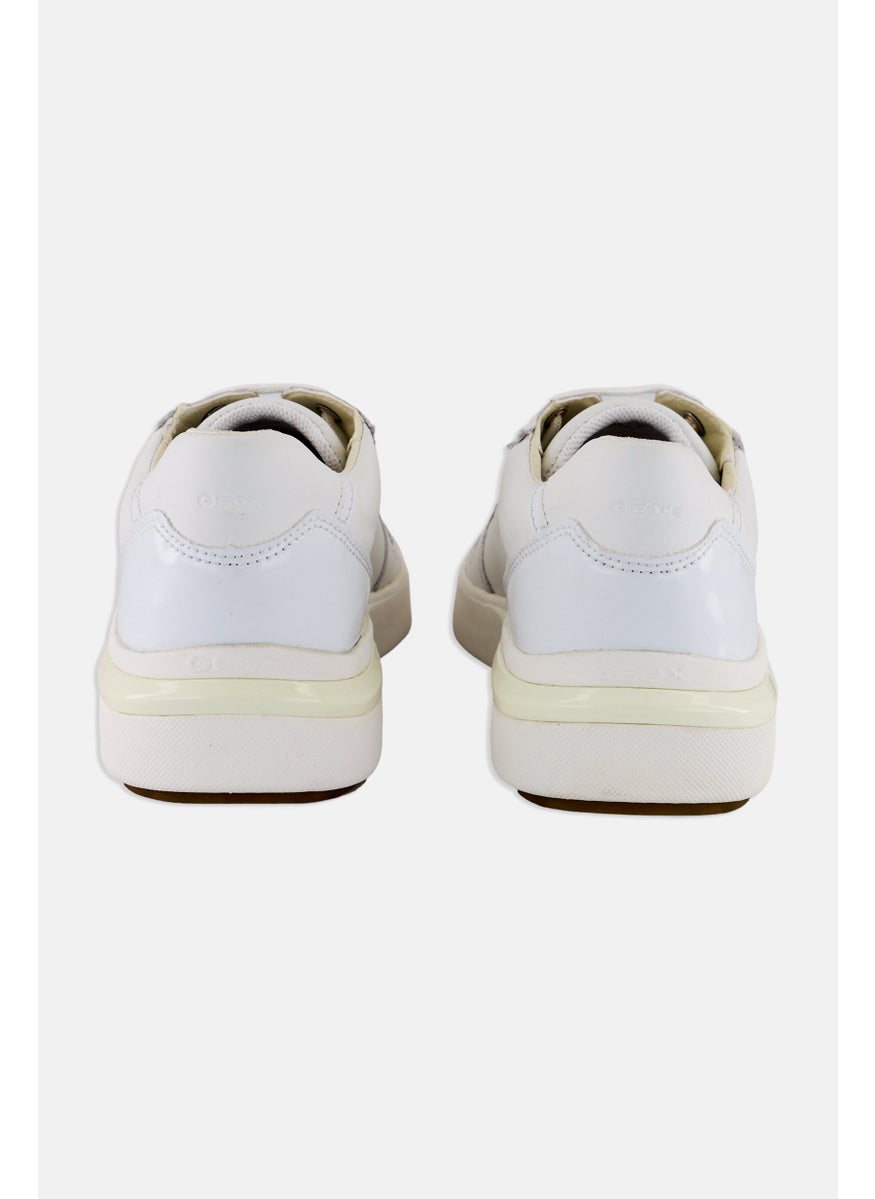 GEOX Men Leather Lace Up Shoes, White  - Image 3