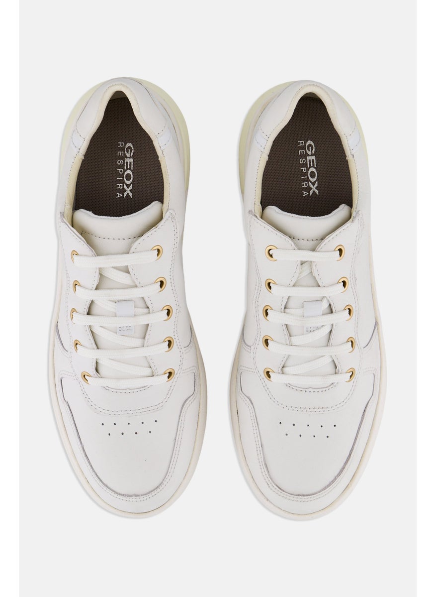 GEOX Men Leather Lace Up Shoes, White  - Image 2