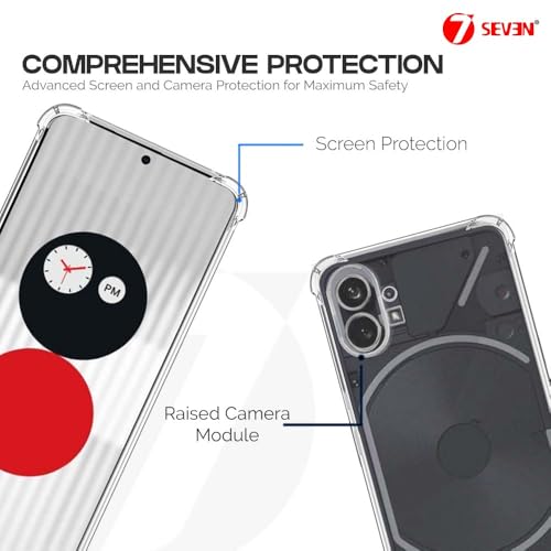 7-Seven 7SEVEN® Back Cover for Nothing Phone 1 Transparent Mobile Back Case Camera Edges Protection Shock Proof Design Crystal Clear Phone Case Silicon Soft TPU and Flexible Bumper Phone Cover - Image 5