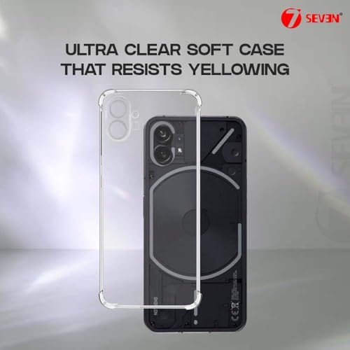 7-Seven 7SEVEN® Back Cover for Nothing Phone 1 Transparent Mobile Back Case Camera Edges Protection Shock Proof Design Crystal Clear Phone Case Silicon Soft TPU and Flexible Bumper Phone Cover - Image 3