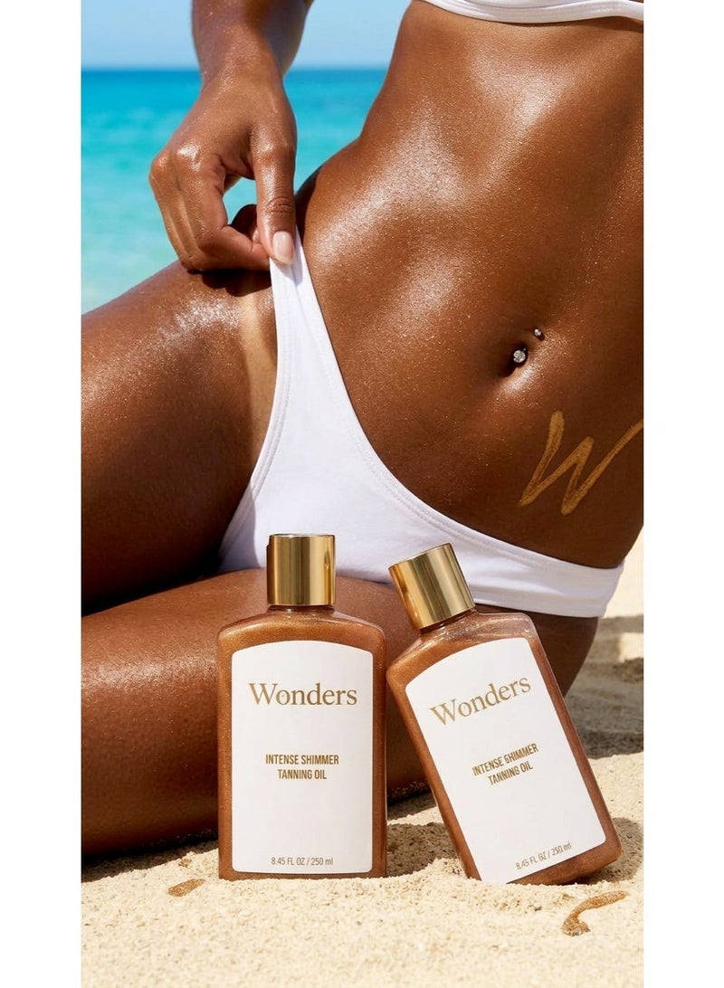 Wonders Coco Buzz Foaming Sugar Scrub 500ml (Coconut Exfoliating Body Polish) + Dark Tanning Oil With Shimmer (Golden Shimmer Bronze Glow) | 2-Step Exfoliate & Tan Set - Image 4