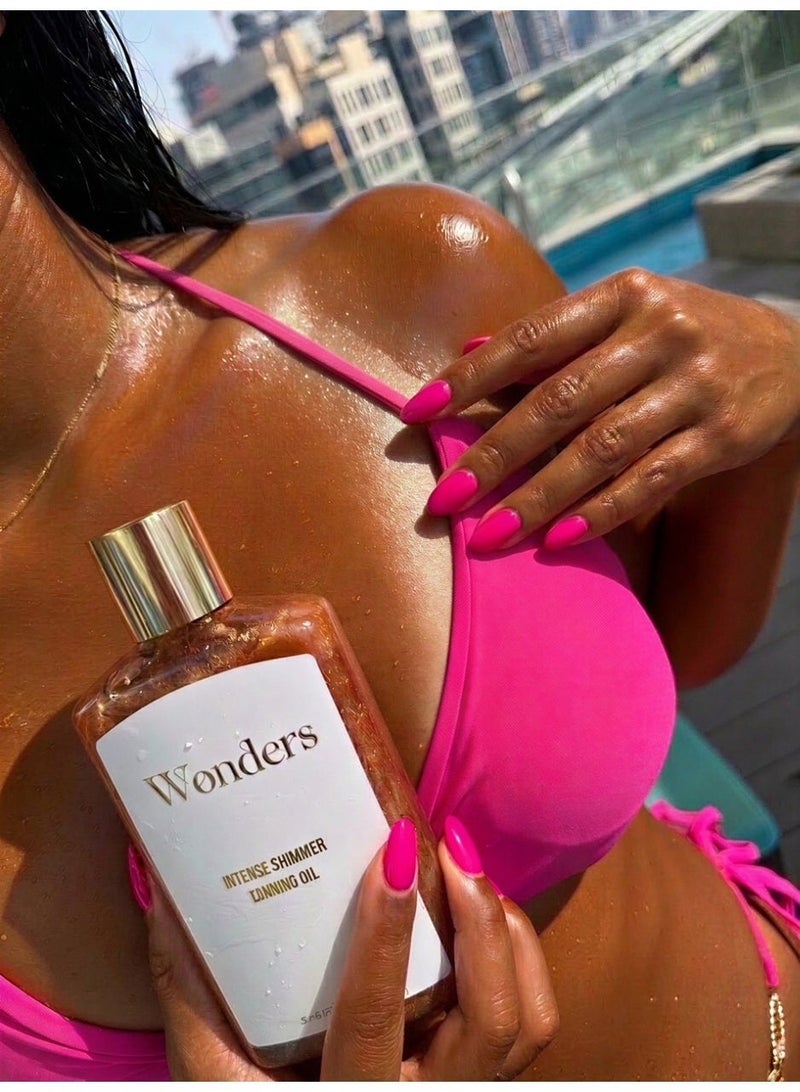 Wonders Coco Buzz Foaming Sugar Scrub 500ml (Coconut Exfoliating Body Polish) + Dark Tanning Oil With Shimmer (Golden Shimmer Bronze Glow) | 2-Step Exfoliate & Tan Set - Image 3