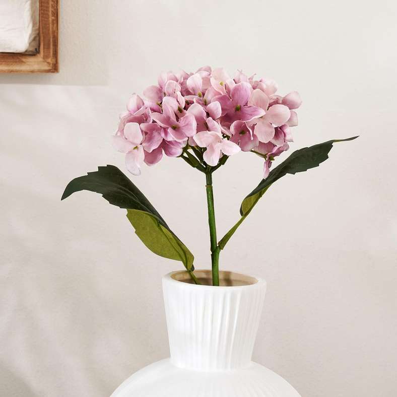 Pan Home ساق هيدرانجيا صناعية وردية لتزيين المنزل