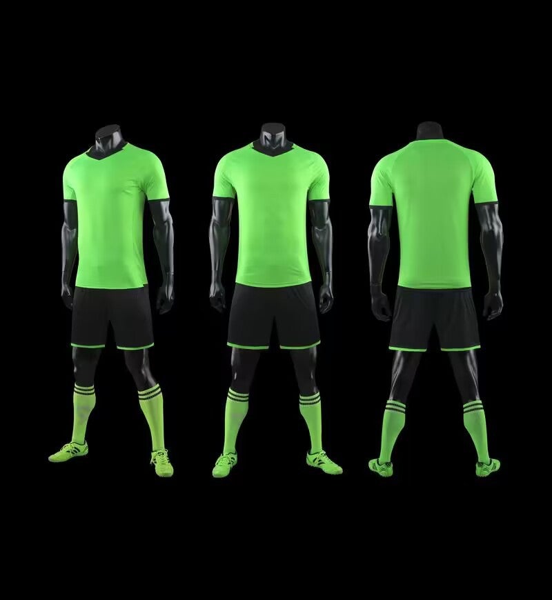 Generic Speed wholesale cross-border childrens training clothes short-sleeved jerseys team uniforms football uniforms suit mens and womens printing primary school students Green 