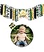 Pink Forest Wild One Baby 1st Birthday Decorations High Chair Banner Boys First Birthday Crown Glitter Cake Topper for Jungle Animal Theme - Image 2