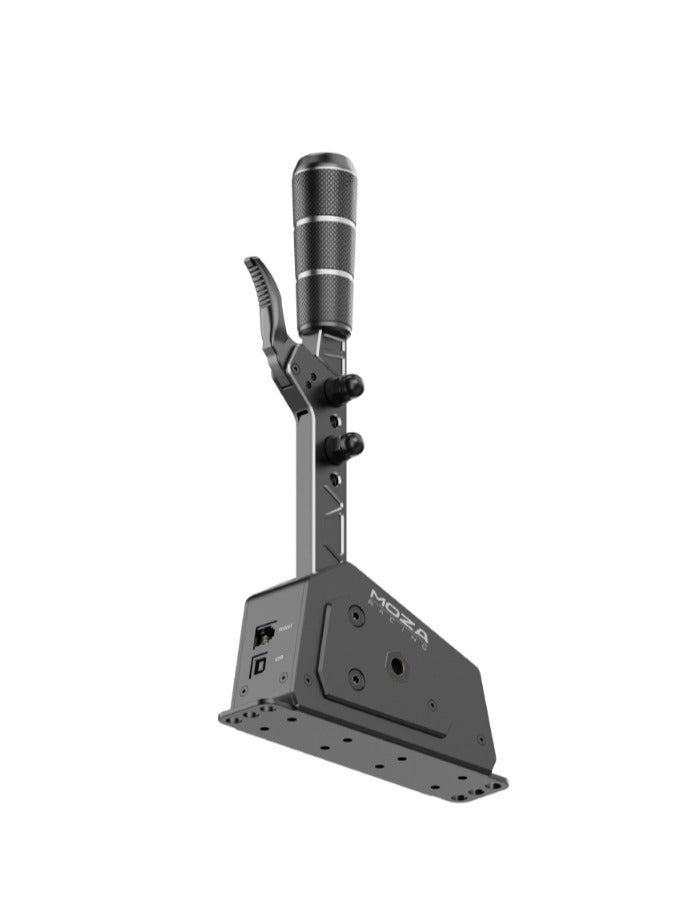 موزة 🇸🇦 MOZA SGP ناقل حركة تسلسلي لمحاكاة السباق – متعدد الوظائف مع أزرار RGB ومستشعر Hall وهيكل معدني بالكامل – أسود - Image 4