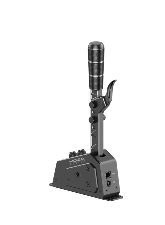 موزة 🇸🇦 MOZA SGP ناقل حركة تسلسلي لمحاكاة السباق – متعدد الوظائف مع أزرار RGB ومستشعر Hall وهيكل معدني بالكامل – أسود - Image 2