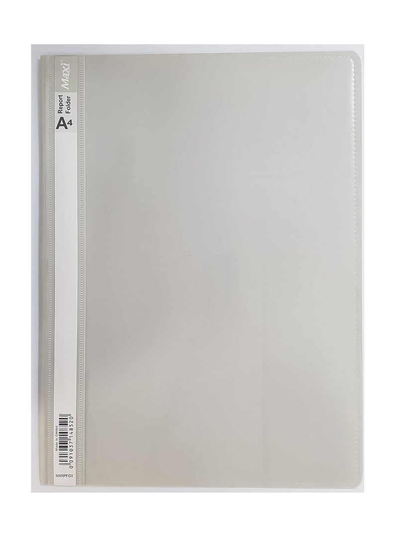 Maxi - Maxi Report File A4 Grey,Clear Front Covers Project With Fasteners For School Office, Rpfgy - Image 1