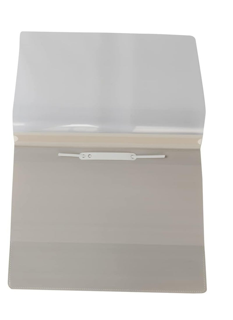 Maxi - Maxi Report File A4 Grey,Clear Front Covers Project With Fasteners For School Office, Rpfgy - Image 1
