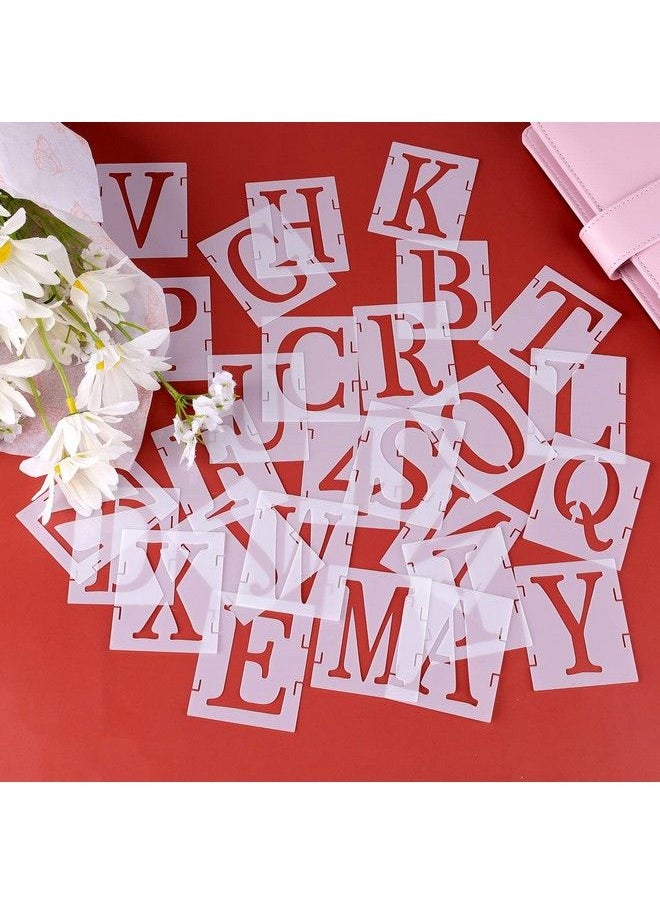 43Pcs 2 Inch Letter And Number Templates Reusable Plastic Uppercase Letter Stencils Alphabet Stencils Punctuation Marks Symbol Numbers Craft Stencils For Scrapbook Painting Diy Craft
