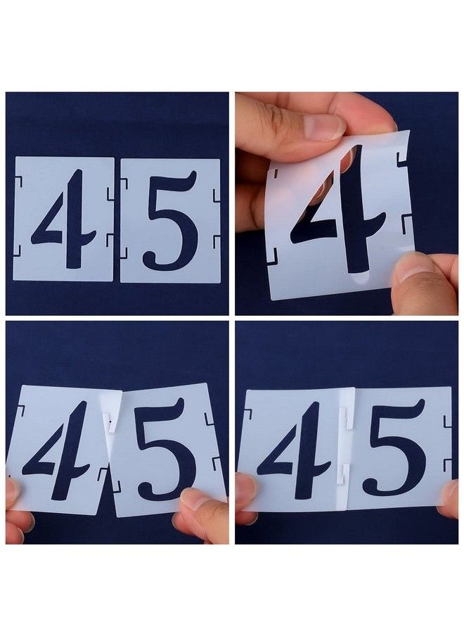 43Pcs 2 Inch Letter And Number Templates Reusable Plastic Uppercase Letter Stencils Alphabet Stencils Punctuation Marks Symbol Numbers Craft Stencils For Scrapbook Painting Diy Craft