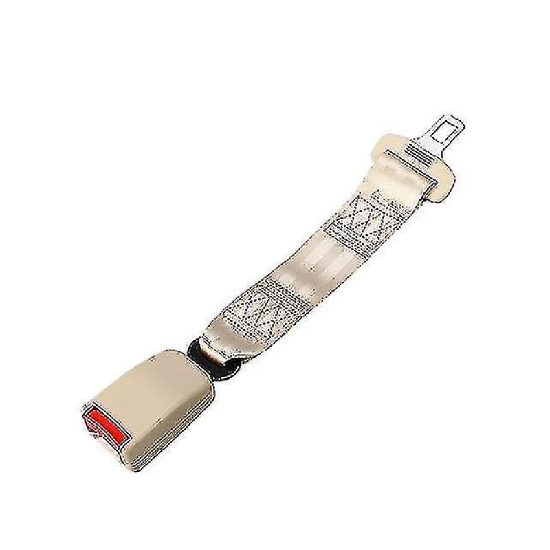Seat Belt Extenders 2 Pack Adjustable Beige 23cm Ultra Durability Material - Comfortable Safe Driving Universal Seat Belt Extension for Most Vehicles, Plus-size People, Pregnant Women - Image 1