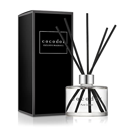 COCODOR Signature Reed Diffuser Set/Pure Cotton / 6.7oz /1 Pack/Home Fragrance Diffuser, Oil Scent Diffuser for Bathroom Shelf Decor - Image 1