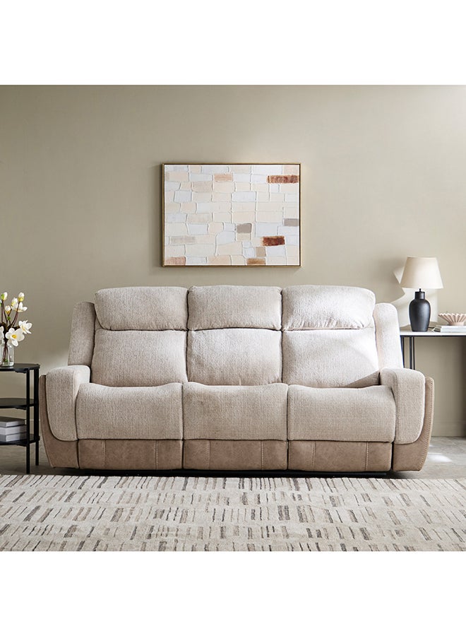 Home Box Onyx Power 3-Seater Fabric Recliner with Dropdown Table and 2 Cupholders - Image 4