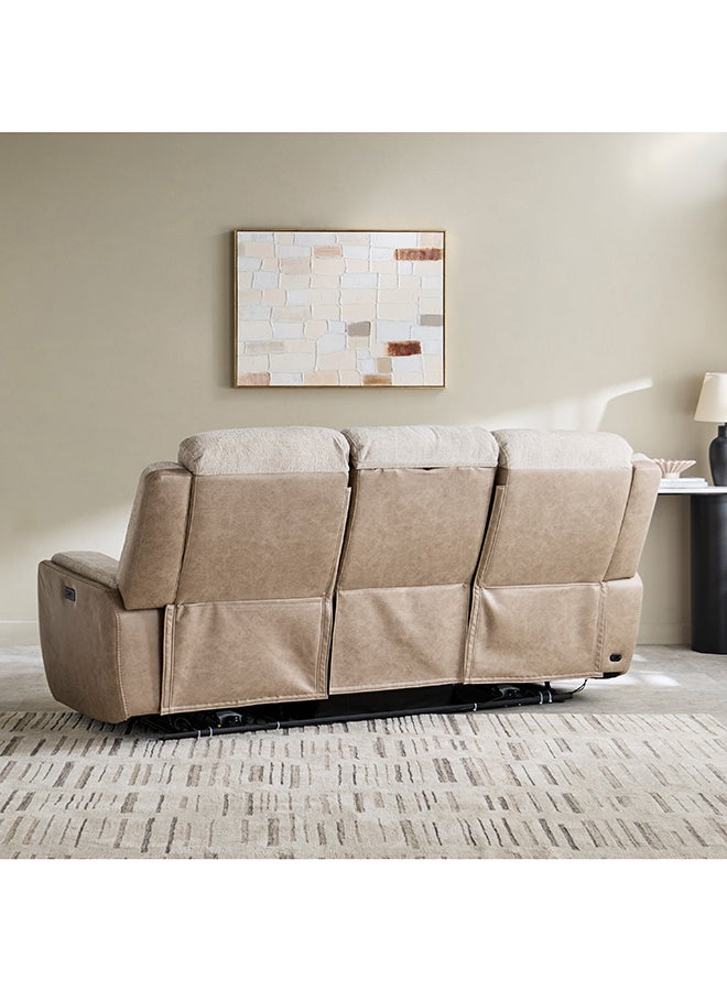 Home Box Onyx Power 3-Seater Fabric Recliner with Dropdown Table and 2 Cupholders - Image 5