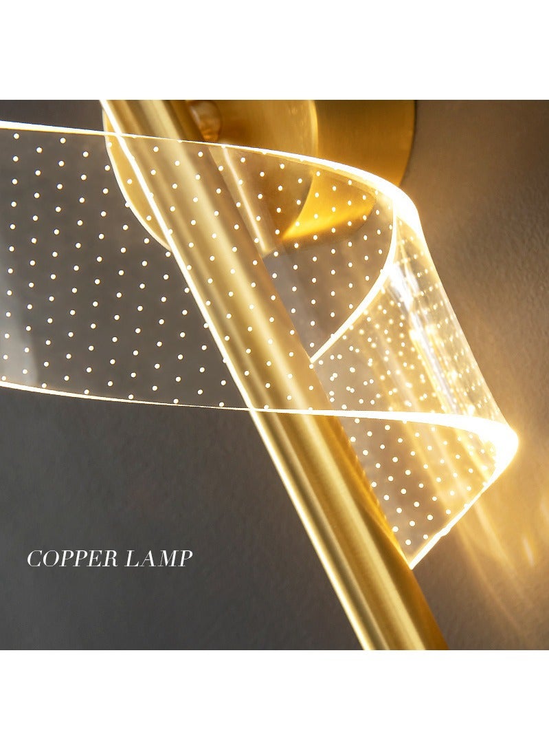 موندا ضوء غرفة نوم فاخرة السرير التعادل الجدار مصباح الحد الأدنى الشمال غرفة المعيشة المنزل الفن الممر الدرج حائط الخلفية ثلاثة ألوان LED مصباح - Image 4