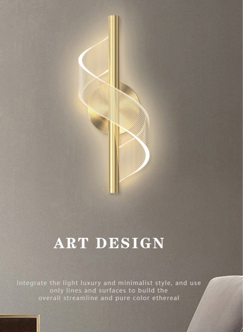 موندا ضوء غرفة نوم فاخرة السرير التعادل الجدار مصباح الحد الأدنى الشمال غرفة المعيشة المنزل الفن الممر الدرج حائط الخلفية ثلاثة ألوان LED مصباح - Image 3