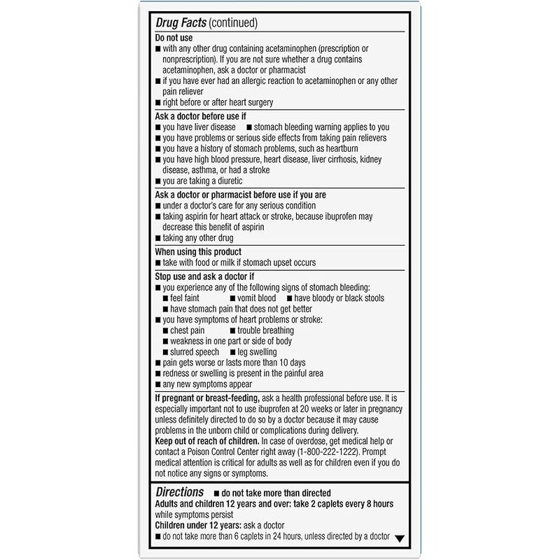 GOODSENSE Dual Action Acetaminophen and Ibuprofen (NSAID) Tablets, 250 mg/125 mg, Back Pain, 144 Count - Image 3