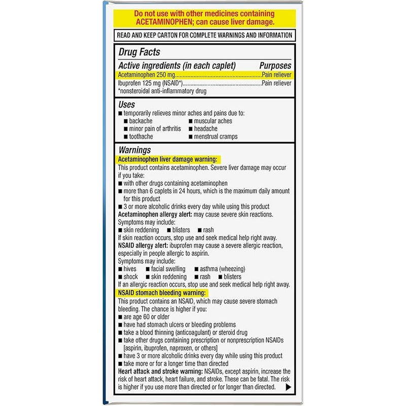 GOODSENSE Dual Action Acetaminophen and Ibuprofen (NSAID) Tablets, 250 mg/125 mg, Back Pain, 144 Count - Image 2