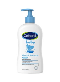 Cetaphil Cetaphil Baby Wash and Shampoo, Moisturizer gentle Cleanser, Foaming Wash with Organic Calendula 399ml  - Image 1