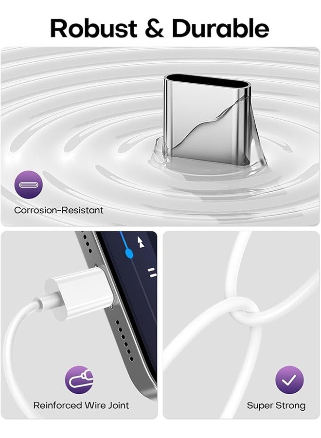 هافن مهايئ سماعات الرأس من نوع c إلى 3.5mm جاك سماعات الرأس، نوع C Aux Audio محول دونجل متوافق مع iPhone 15 Series، iPad، Samsung، Huawei، Xiaomy، إلخ طراز هاتف أندرويد، أبيض - Image 4