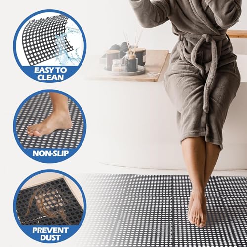 REDMART Interlocking Floor Tiles with Drain Holes Soft PVC Non Slip Shower Floor Mat Modular Interlocking Cushion Mat for Drain, Pool, Patio, Balcony, Kennel, Poultry, Floor Grid (20) - Image 5